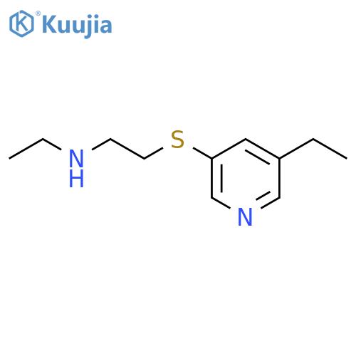 ethyl({2-(5-ethylpyridin-3-yl)sulfanylethyl})amine structure