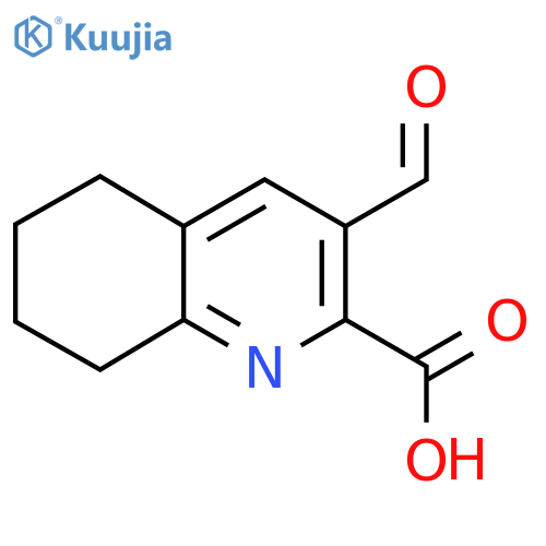 3-formyl-5,6,7,8-tetrahydroquinoline-2-carboxylic acid structure