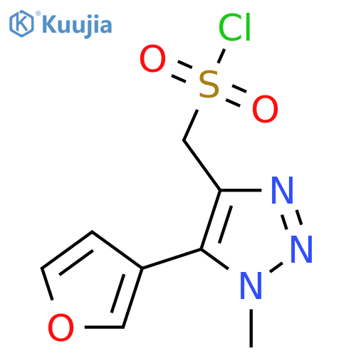 5-(furan-3-yl)-1-methyl-1H-1,2,3-triazol-4-ylmethanesulfonyl chloride structure