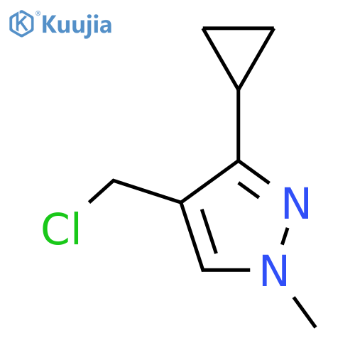 4-(chloromethyl)-3-cyclopropyl-1-methyl-1H-pyrazole structure