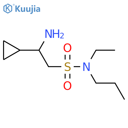 2-amino-2-cyclopropyl-N-ethyl-N-propylethane-1-sulfonamide structure