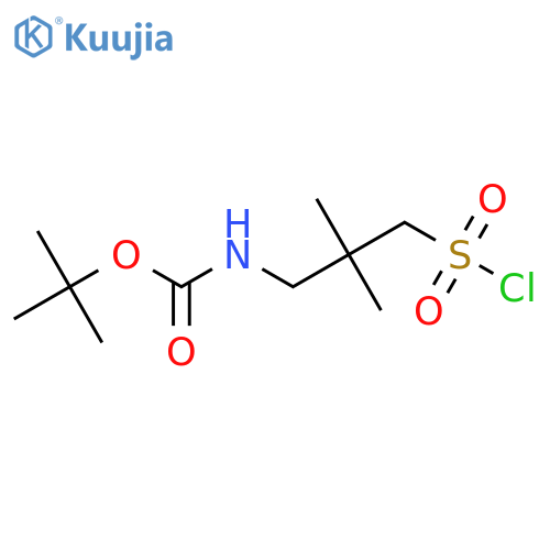 tert-butyl N-3-(chlorosulfonyl)-2,2-dimethylpropylcarbamate structure