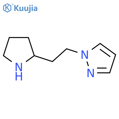 1-2-(pyrrolidin-2-yl)ethyl-1H-pyrazole structure