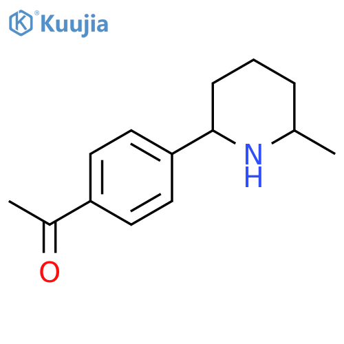 1-4-(6-methylpiperidin-2-yl)phenylethan-1-one structure