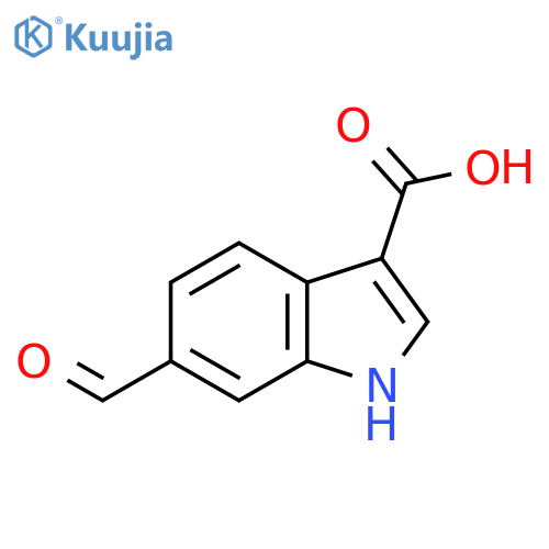 6-formyl-1H-indole-3-carboxylic acid structure