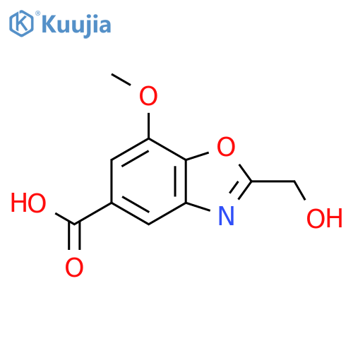 2-(hydroxymethyl)-7-methoxy-1,3-benzoxazole-5-carboxylic acid structure