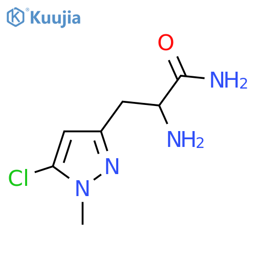 2-amino-3-(5-chloro-1-methyl-1H-pyrazol-3-yl)propanamide structure