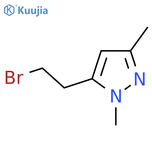 5-(2-bromoethyl)-1,3-dimethyl-1H-pyrazole structure
