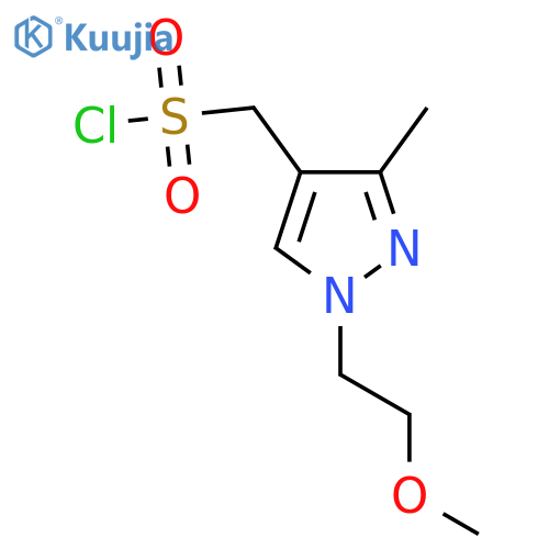 1-(2-methoxyethyl)-3-methyl-1H-pyrazol-4-ylmethanesulfonyl chloride structure