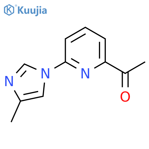1-6-(4-methyl-1H-imidazol-1-yl)pyridin-2-ylethan-1-one structure