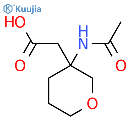 2-(3-Acetamidooxan-3-yl)acetic acid structure