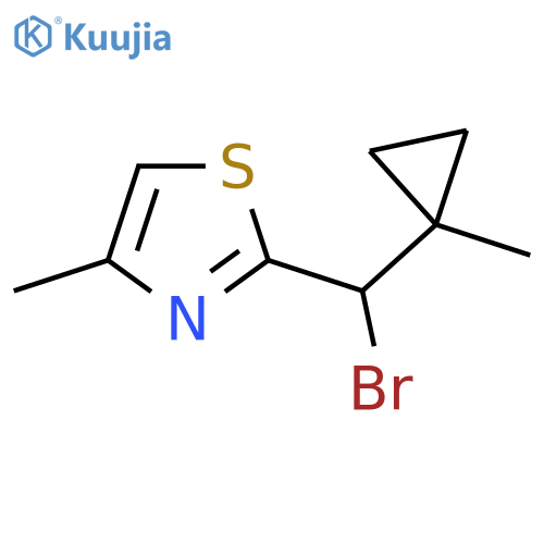 2-bromo(1-methylcyclopropyl)methyl-4-methyl-1,3-thiazole structure