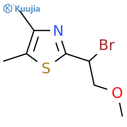 2-(1-bromo-2-methoxyethyl)-4,5-dimethyl-1,3-thiazole structure