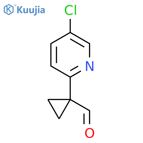 1-(5-chloropyridin-2-yl)cyclopropane-1-carbaldehyde structure