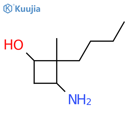 3-amino-2-butyl-2-methylcyclobutan-1-ol structure