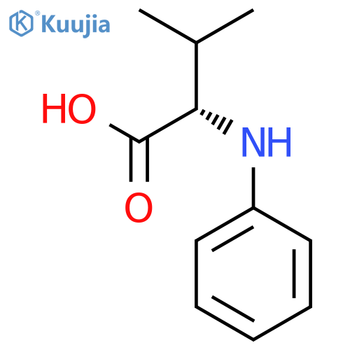 (2S)-3-methyl-2-(phenylamino)butanoic acid structure