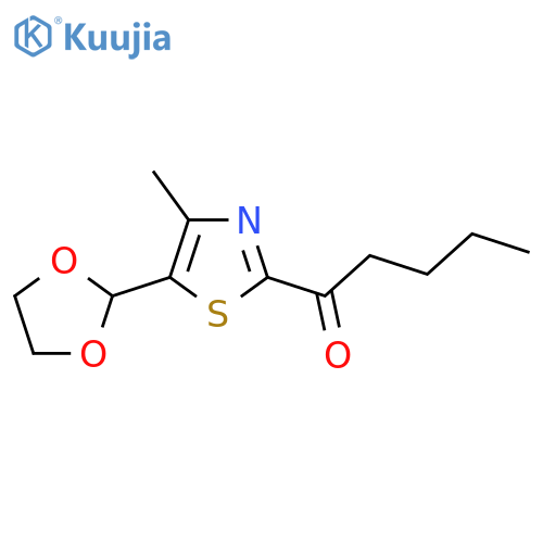 1-5-(1,3-dioxolan-2-yl)-4-methyl-1,3-thiazol-2-ylpentan-1-one structure