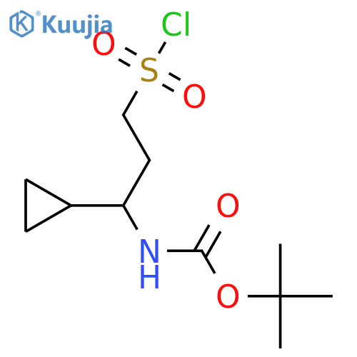tert-butyl N-3-(chlorosulfonyl)-1-cyclopropylpropylcarbamate structure