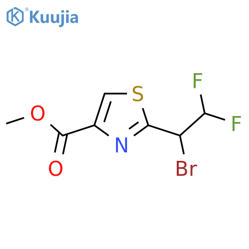 methyl 2-(1-bromo-2,2-difluoroethyl)-1,3-thiazole-4-carboxylate structure