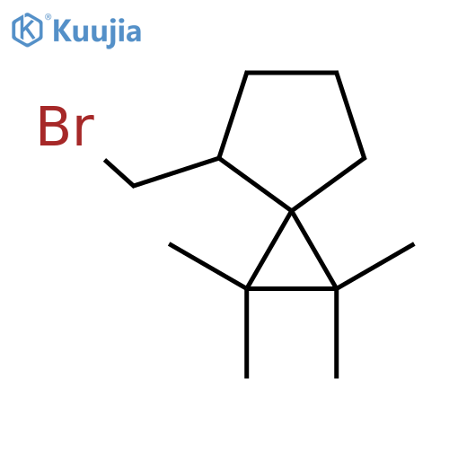 4-(bromomethyl)-1,1,2,2-tetramethylspiro2.4heptane structure