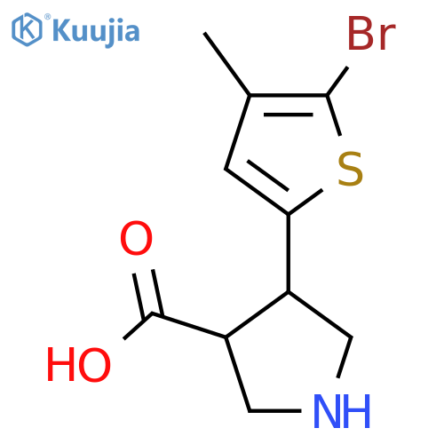 4-(5-bromo-4-methylthiophen-2-yl)pyrrolidine-3-carboxylic acid structure