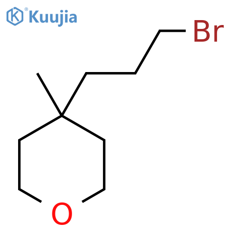 4-(3-bromopropyl)-4-methyloxane structure