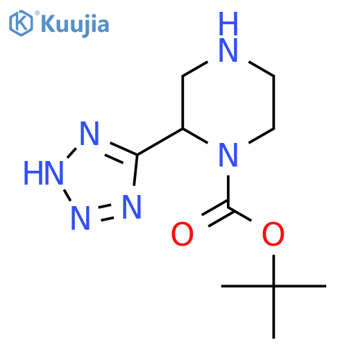 tert-butyl 2-(1H-1,2,3,4-tetrazol-5-yl)piperazine-1-carboxylate structure