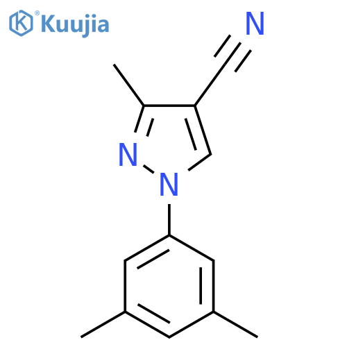 1-(3,5-dimethylphenyl)-3-methyl-1H-pyrazole-4-carbonitrile structure