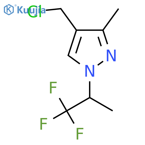 4-(chloromethyl)-3-methyl-1-(1,1,1-trifluoropropan-2-yl)-1H-pyrazole structure