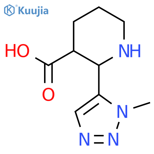 2-(1-methyl-1H-1,2,3-triazol-5-yl)piperidine-3-carboxylic acid structure