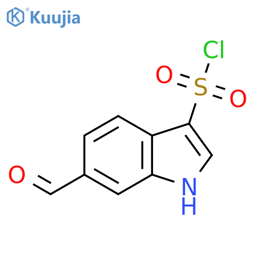 6-formyl-1H-indole-3-sulfonyl chloride structure