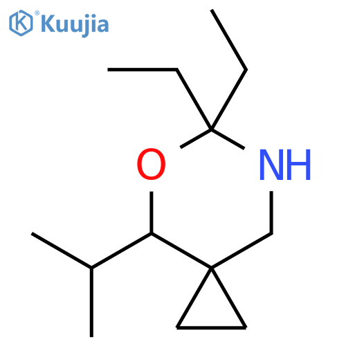 6,6-diethyl-4-(propan-2-yl)-5-oxa-7-azaspiro2.5octane structure