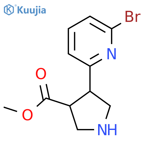 methyl 4-(6-bromopyridin-2-yl)pyrrolidine-3-carboxylate structure