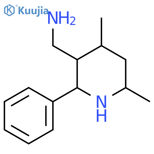 (4,6-dimethyl-2-phenylpiperidin-3-yl)methanamine structure