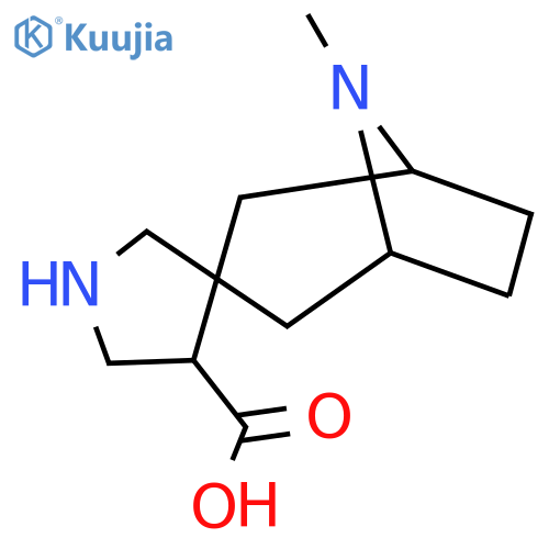 8-methyl-8-azaspirobicyclo3.2.1octane-3,3'-pyrrolidine-4'-carboxylic acid structure