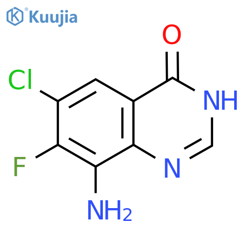 8-amino-6-chloro-7-fluoro-3,4-dihydroquinazolin-4-one structure