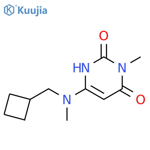 6-[(cyclobutylmethyl)(methyl)amino]-3-methyl-1,2,3,4-tetrahydropyrimidine-2,4-dione structure