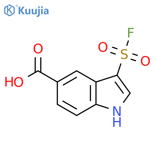 3-(fluorosulfonyl)-1H-indole-5-carboxylic acid structure