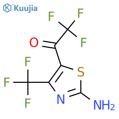 1-2-amino-4-(trifluoromethyl)-1,3-thiazol-5-yl-2,2,2-trifluoroethan-1-one structure
