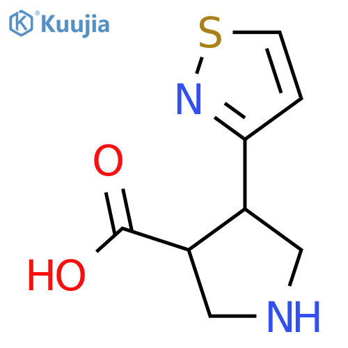4-(1,2-Thiazol-3-yl)pyrrolidine-3-carboxylic acid structure
