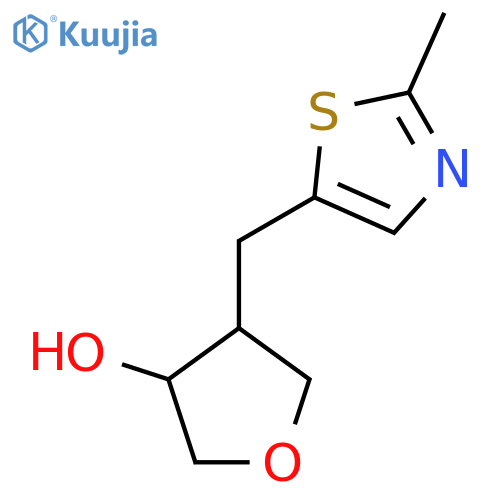 4-(2-methyl-1,3-thiazol-5-yl)methyloxolan-3-ol structure