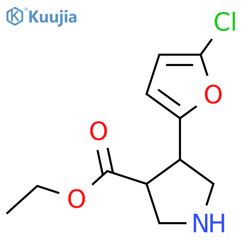 ethyl 4-(5-chlorofuran-2-yl)pyrrolidine-3-carboxylate structure