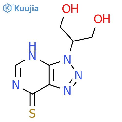 2-{7-sulfanyl-3H-1,2,3triazolo4,5-dpyrimidin-3-yl}propane-1,3-diol structure
