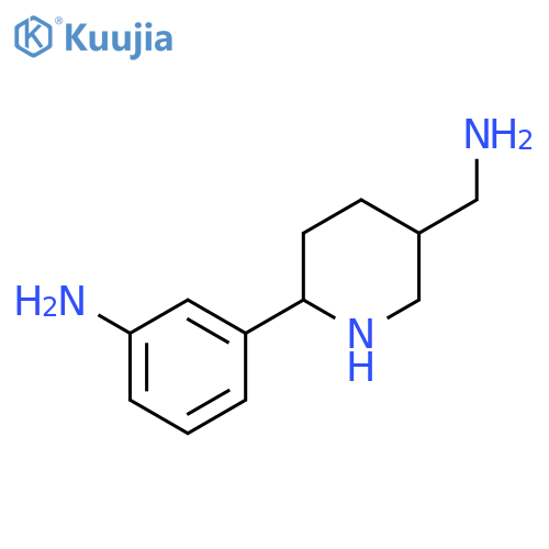 3-5-(aminomethyl)piperidin-2-ylaniline structure