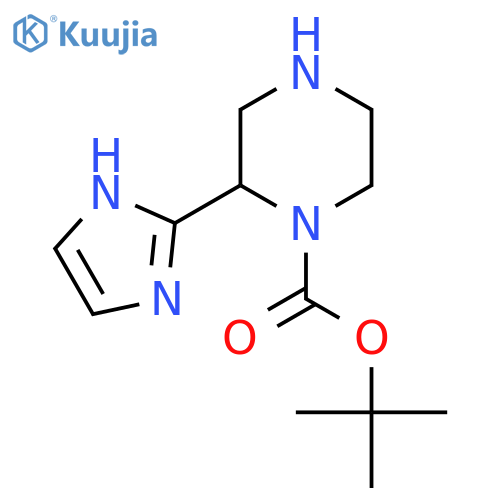 tert-butyl 2-(1H-imidazol-2-yl)piperazine-1-carboxylate structure