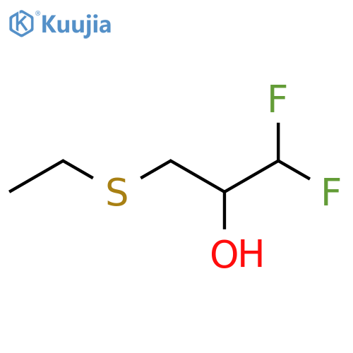 3-(ethylsulfanyl)-1,1-difluoropropan-2-ol structure