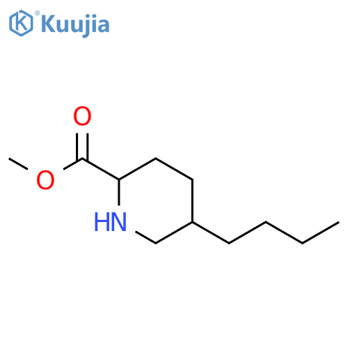 methyl 5-butylpiperidine-2-carboxylate structure