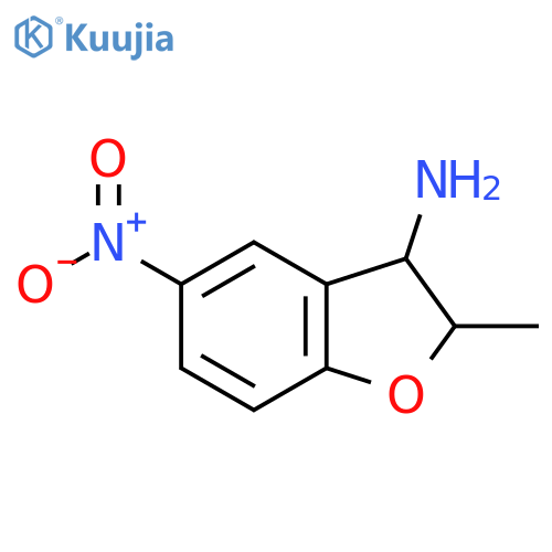 2-Methyl-5-nitro-2,3-dihydro-1-benzofuran-3-amine structure