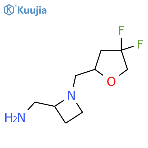{1-(4,4-difluorooxolan-2-yl)methylazetidin-2-yl}methanamine structure