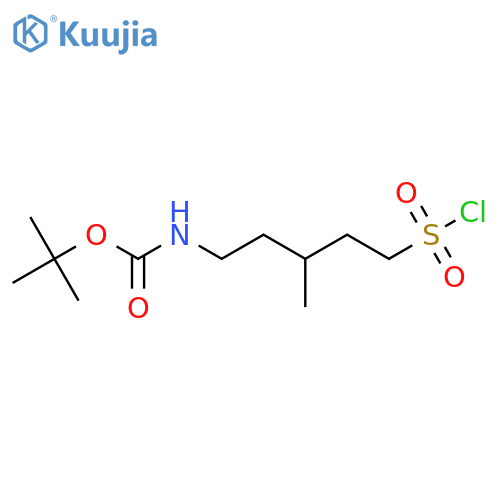 tert-butyl N-5-(chlorosulfonyl)-3-methylpentylcarbamate structure